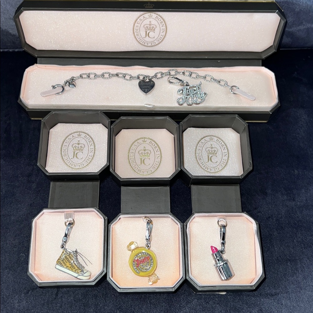 Juicy Couture Charm Bracelet and Charms Bundle
